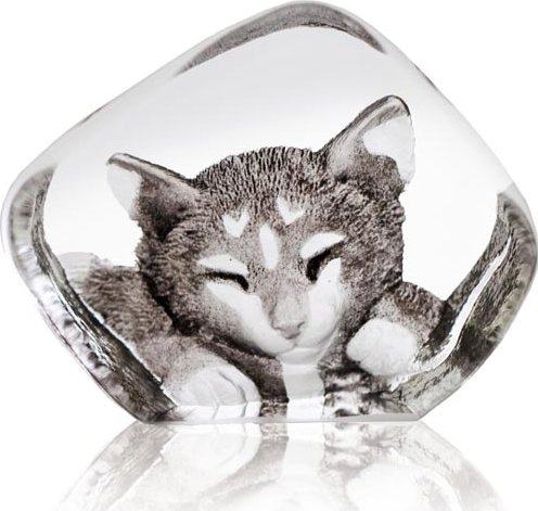 MATS JONSSON クリスタル 猫　レリーフ Mats Jonasson® Cats - Crystal-Fox Gallery