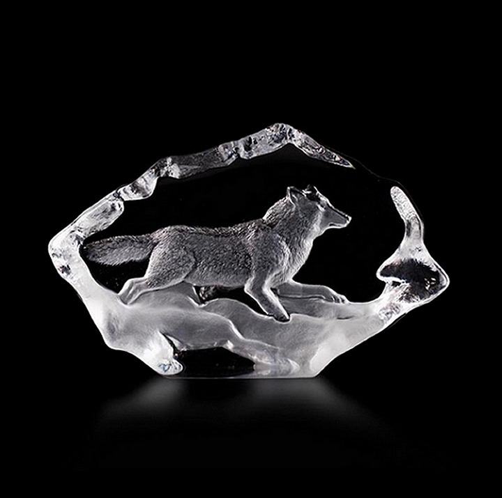 Mats Jonasson® Wolves Crystal Sculptures - Crystal-Fox Gallery