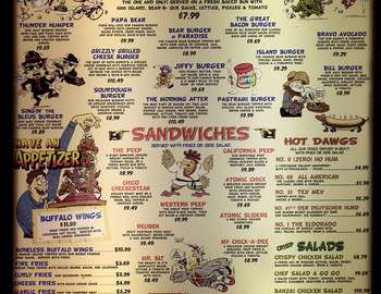 Madison Bear Garden Menu