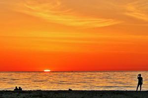 Image about Carmel Beach Sunset