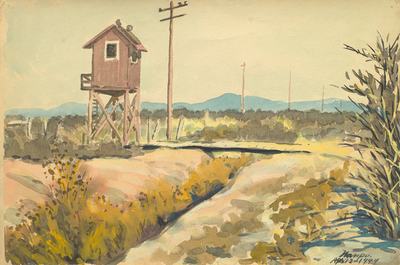 Image of Image about CCA Campus Gallery presents Under the Guard Tower: The Watercolors of Chikaji Kawakami