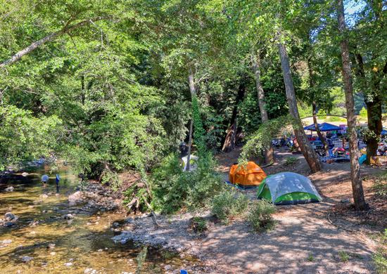 Tent Camping along the Big Sur River at Fernwood (Thumbnail)