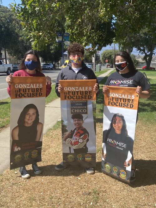Image about New &ldquo;Future Focused&rdquo; Banners Featuring 2020 High School Graduates from Gonzales Going Up Throughout the City