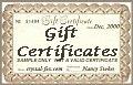 Gift Certificates