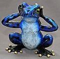 Hear No Evil, Speak No Evil, See No Evil  Bronze Frogs Sculptures by Barry Stein