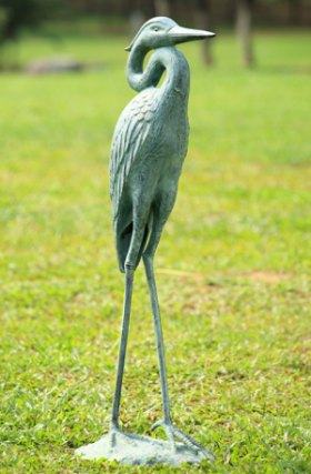 Strutting Egret Garden Sculpture