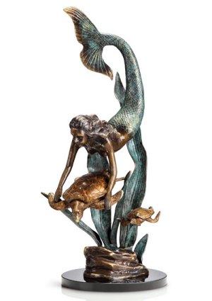Ocean Explorers - Mermaid and Sea Turtle Sculpture