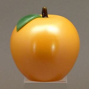 Yellow Apple Glass Paperweight by Orient and Flume