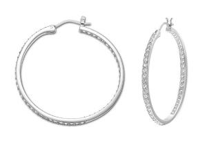 Somerset Medium Hoop Pierced Earrings by Swarovski