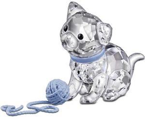 Swarovski Kitten with Blue Collar