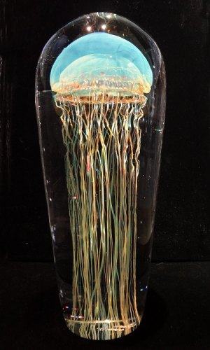 Magnum Blue Moon Jellyfish Sculpture by Richard Satava