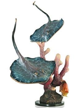 Double sting ray sculpture