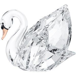 Swarovski Crystal Swan, medium -colored beak