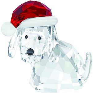 Swarovski Crystal Santa Dog