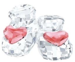 Swarovski Crystal Baby Shoes, Pink