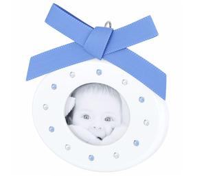 ONLINE ONLY Swarovski Baby Picture Frame Blue