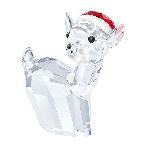 Doe Reindeer with Santa Hat