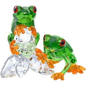 Swarovski Pair of Colorful Frogs