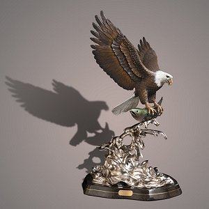 BRONZE EVENING CATCH EAGLE