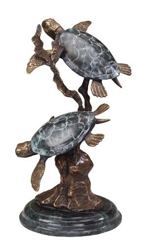 Sea Turtle Duet Bronze Sealife Sculpture 25576