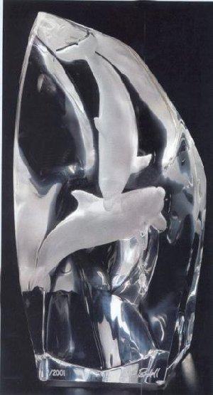 Dolphin Spirit Lucite Sculpture