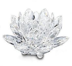 Swarovski Crystal Waterlily Candleholder, Medium - Archived Data