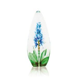 Blue Orchid  - Etched Crystal Flower by Mats Jonasson