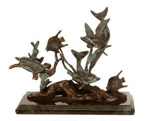 Sea Treasures Bronze Sealife Sculpture Group