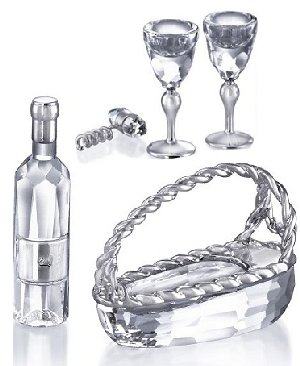 Swarovski Crystal Wine Champagne set - Retired