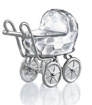 Swarovski Baby Carriage/Pram Rhodium and Crystal RETIRED