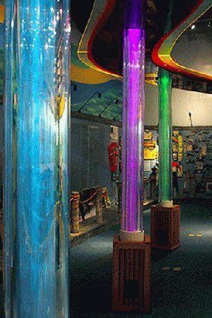 Aqua Light Columns Closeup Images