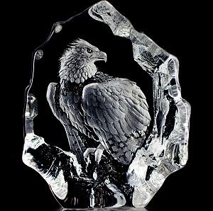 Mats Jonasson Crystal Bald Eagle MJ 33574