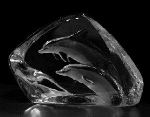 Mats Jonasson Crystal Dolphins 33576