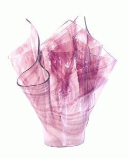 Serviente Glass Amethyst Folded Vase, Large