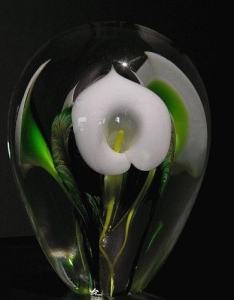 White Calla Lily paperweight - Special Order