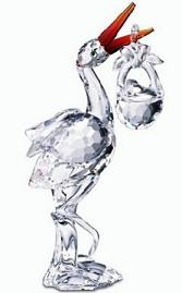Swarovski Stork with Baby, 2008 Retired