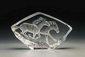 Mats Jonasson Galloping Horses Sculpture MJ 33717