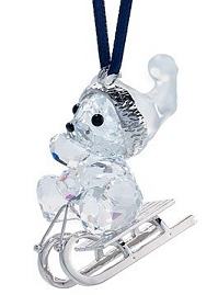 Swarovski Kris Bear on Sleigh Ornament-Retired