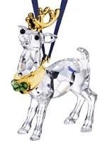 Swarovski Reindeer Gold Ornament -Retired