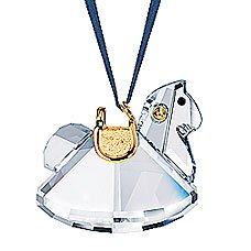 Ornament - Swarovski Rocking Horse in Gold-Retired