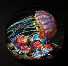 Richard Satava Gold Ruby Swimming Jellyfish Custom Order Item