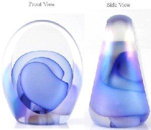 2 Panel Blue & Opal Veil Sculpture, See description for more info