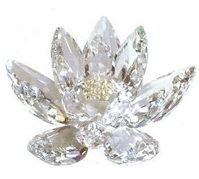 Swarovski Small Waterlily Silver Crystal - Retired