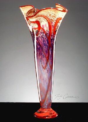 Lavender Sunrise Series - Fluted Vase
