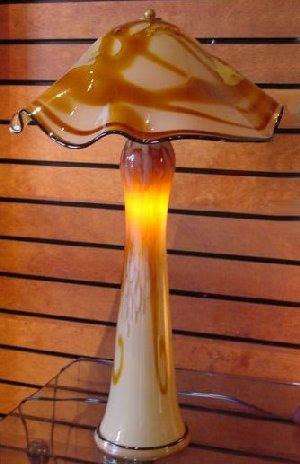 Table Lamp in Cream and Caramel