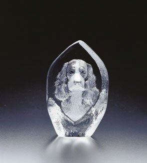 Mats Jonasson Cocker Spaniel Dog Crystal Sculpture - MJ 33692