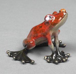 Red 'Don't Bug Me' Frog by Barry Stein
