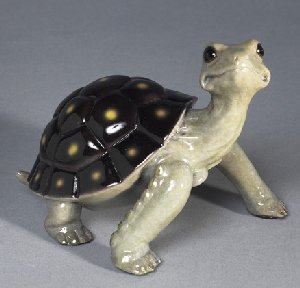 Yellowspots Daden BronzeTurtle Sculpture by Barry Stein
