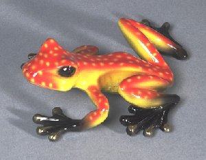 Fire Lola Frog Sculpture by Barry Stein