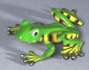 Multicolor Lime Lola FrogSculpture  by Barry Stein